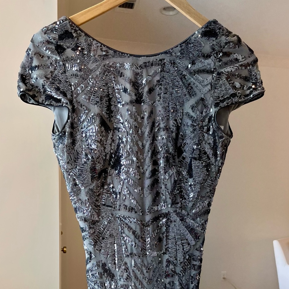 Dress The Population Sequin Body Con Mini Dress Made in USA Size Small